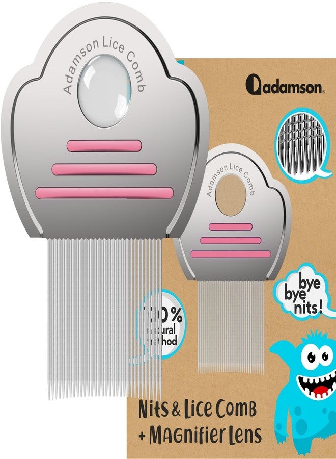 Adamson Lice Comb - Stainless Steel Lice Comb for Kids - Effective Nit Comb - Lice Combs for Thick Hair - Durable and Easy to Clean - Peine para Piojos y Liendres para Niñas - Image 1